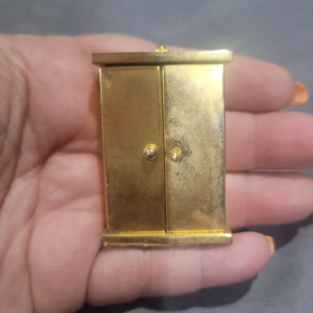 Vintage Miniature Novelty Elgin Art Deco Clock Paperweight Movement